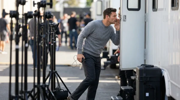 Ryan Seacrest open broadcast mic leaked unscripted warning during commercial break cut