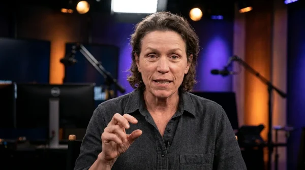 Frances McDormand strips away studio ring lights to expose raw camera lines